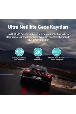 Kawa Mini 3 1296p Wdr 135 Geniş Açı Lens Araç Kamerası Sku: Smg8690010069276
