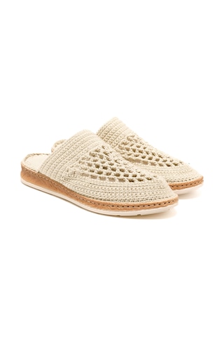 Terlik Kadın Bbs Jmy John May Knitwear Slippers Cream Krem