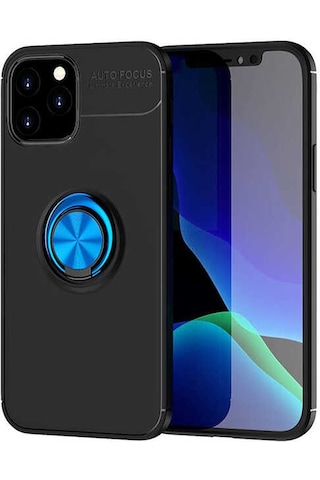 Apple Uyumlu iPhone 12 Pro Max Uyumlu Zore Ravel Silikon Kılıf-siyah-mavi Siyah-Mavi -