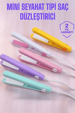 Taşınabilir Mini Saç Düzleştirici Seramik Kaplama 180 C Seyahat Dostu Tasarım Mh-hs1924-0786