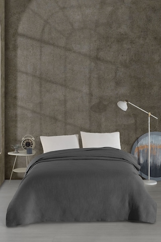 Elart Pandora Çok Amaçlı Yatak Örtüsü Çift Kişilik 200x220 Cm Antrasit Antrasit