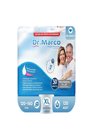 Dr. Marco Yetişkin Bel Bantlı Hasta Bezi XL 120'li