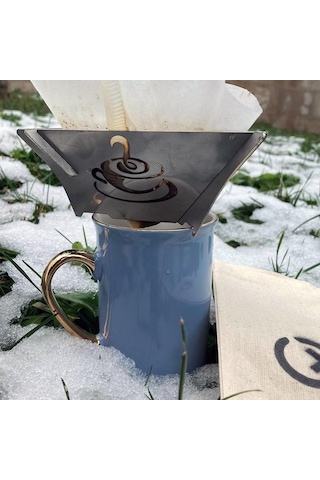 Latnox CoffeeX Drip Portatif Kahve Damıtıcı Katlanır Paslanmaz Çelik Gri