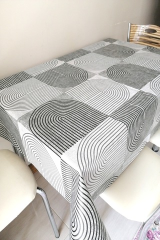 Altı Astarlı Muşamba Masa Örtüsü -kare Yuvarlak Dikdörtgen Syh