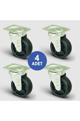 4 Adet El01Mkm28. Oynak Tablalı Mobilya Tekerleği. Sehpa