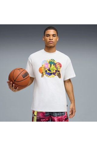 Puma Hooptopıa Is Lıfe Erkek Tişört 632882 01 Beyaz