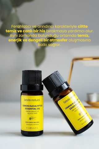 Bade Natural Limon Okaliptus Uçucu Yağı %100 Saf 10 Ml