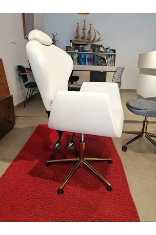 Gold Ayaklı Kuaför Kaş ve Makyaj Koltuğu
