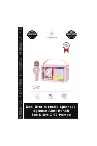 Özel Üretim Müzik Eğlencesi Eğlence Aleti Renkli Ses Kıdmıc-07 Pembe