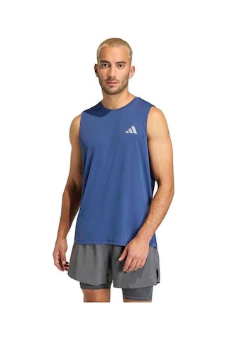 Adidas Running Essentials Erkek Lacivert Yuvarlak Yaka Atlet