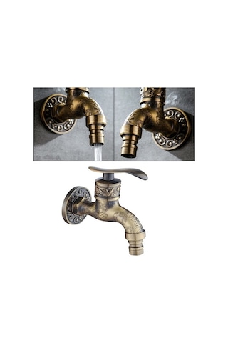 Bosphorusboutique02 Shop Duvara Monte Dekoratif Bahçe Lavabo Bataryası Sarı Renkli Sarı