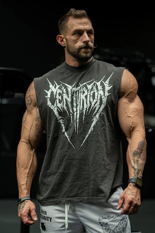 Centurion Labz Centurıon Labz Iron Reign Cutoffs- Assorted - Large Fıtness Atlet Siyah