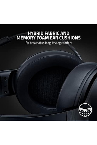 Razer Kraken V3 X Usb - Kablolu Usb Oyun Kulaklığı 285 G'da Ultra Hafif, Triforce 40 Mm Sürücüler, Hyperclear Kardioid Mikrofon, 7.1 Surround Ses, Chroma Rgb Siyah