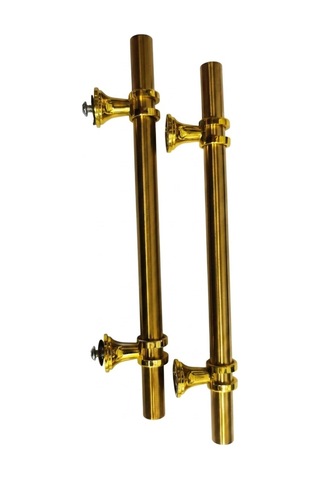 Dolap - Çekmece Kulp - Sarı - Çift İki Adet - 20 Cm - Alüminyum Altın