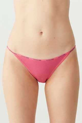 U.S. Polo Assn. Kadın Çok Renkli 5Li Tanga Slip 67000 Fuşya