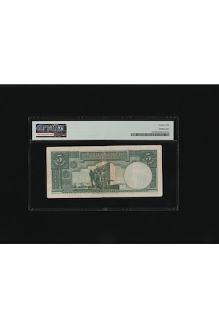 5 Tl Beş Türk Lirası 1937 P 127 Pmg 25 Çt S/n E18 82770/ 2. Ems 1.tertip