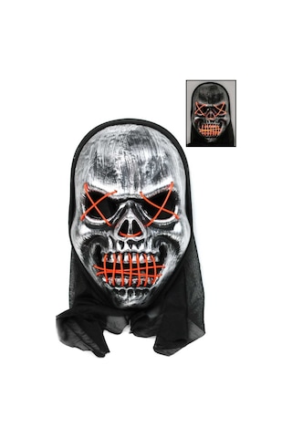 Orcan Işıklı Kurukafa Halloween Maskesi Msk-22339 Tüm Yaşlar