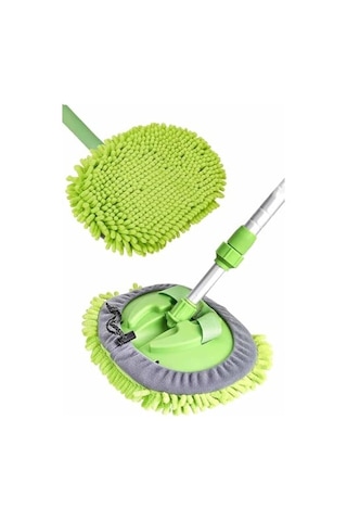 Hannah Araba Yıkama Fırçası Mop/paspas, Uzun Saplı Detaylı Yıkama Fırçası,mikrofiber Çiziksiz