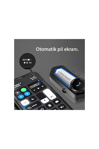 Bluetooth Bağlantılı Su Geçirmez Fenerli Motosiklet Kask Kulaklığı İnterkom 2 Yıl Garantili