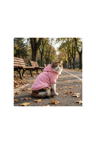 Kapüşonlu Kedi Köpek Kıyafeti Sweatshirt Hoodie Evcil Hayvan Giysisi