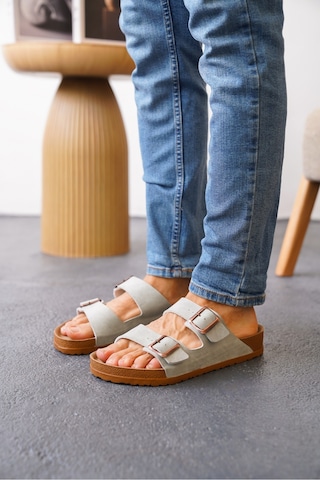 Daxtors Arizona Günlük Ortopedik Unisex Çift Tokalı Terlik Buz