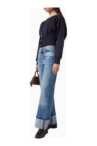 Pinko Mantovana Cotton Sweater Lüks, Koyu Mavi Bustier Detaylı