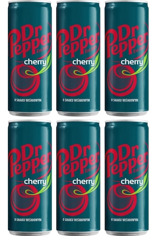 Dr Pepper Cherry Karışık Aromalı Gazlı İçecek 6 x 330 ML