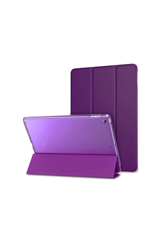 Apple Uyumlu iPad 5. 6. Nesil 2017 2018 9.7" Inc Kılıf Smart Cover Katlanabilir Standlı Akıllı Kapak Mor