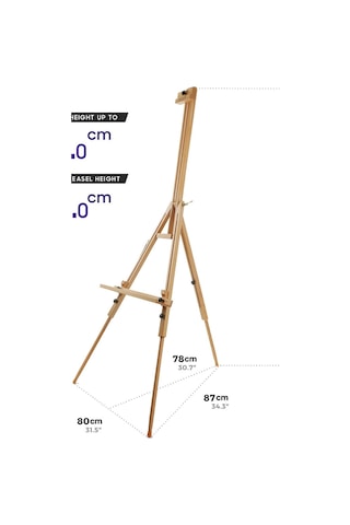 Mm Ağır Tripod Şövale H.d. - Kayın
