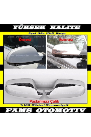 Audi A4 B8 Krom Ayna Kapağı 2 Prç. 2010-2015 P.çelik