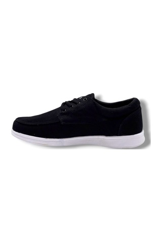 Dakırs 023-26 Keten Anatomik Casual Bağcıklı Erkek Ayakkabı Siyah