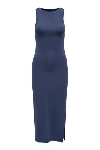 Onlea S/l Long Slıt Dress Jrs Lacivert Cok Renklı