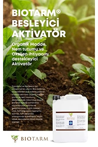 Bıotarm Besleyici Aktivatör - Tarım Biyolojik Aktivatör, Organik Madde Artırıcı, Bitki Besleyici, Biyobesin 1 Lt 0,250