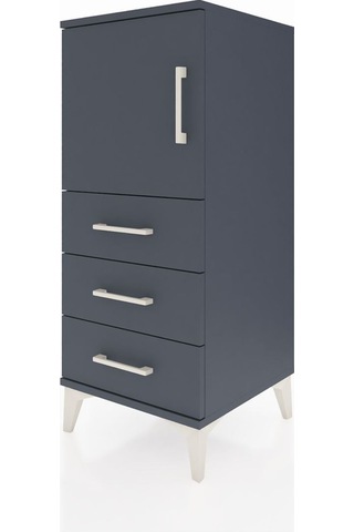 Hyperion Komodin 2 Raflı 3 Çekmeceli Tek Kapaklı 44x44x106 An... Antrasit