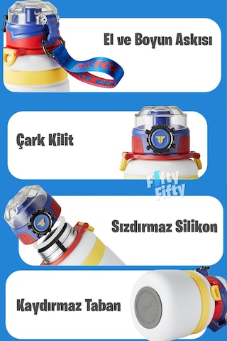 Tkk 600 Ml Çelik Su Matarası Çift Kullanım Pipetli/rahat İçim 12 Saat Sıcak/24 Saat Soğuk Termos -2029-600ml Turuncu