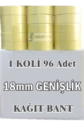 Maskeleme Bandı 96 Adet 18Mm Kağıt Boya Bantı