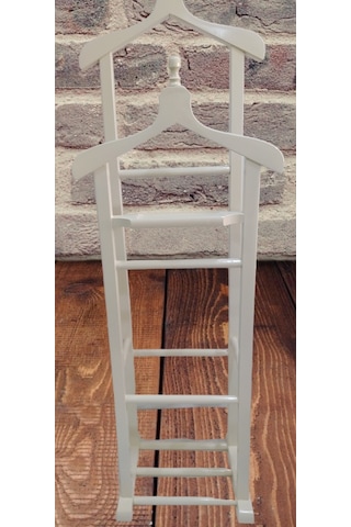 Dilsiz Uşak Çift Tepe Model Parlak Beyaz Lake Boya Askılık Kayın Beyaz