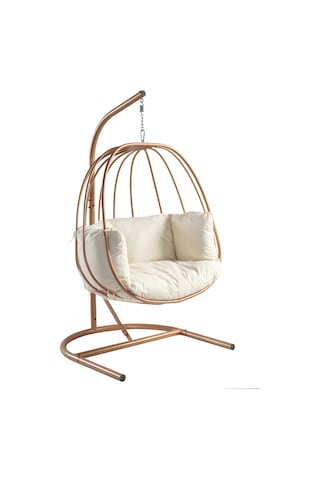 Babyhopeankara Heyner Gold Bahçe Balkon Salıncağı Hamak Lüx Metal Salıncak