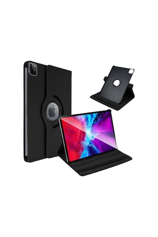 Apple Uyumlu iPad Pro 12.9 2020 4.Nesil Kılıf 360 Dönerli Standlı +Kalem