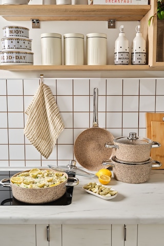 Karaca Biogranit Nare 7 Parça Tencere Seti Kahverengi