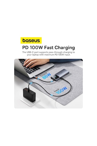 Lexroo Hub 6in1 Metal Gleam 2 Serisi, Usb-c'den 2xusb 3.0 Usb-c'ye, Hdmı Usb-c Pd Ethernet Rj45