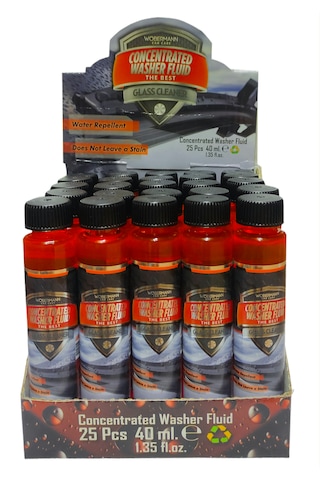 Wöbermann Oto Konsantre Cam Suyu Temizleme Sabunu (Özel Kutusunda) 25 x 40 ML