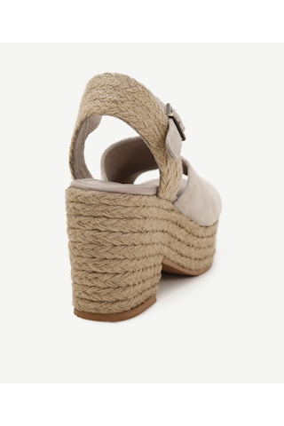 Yargıcı Hasır Toka Detaylı Yüksek Deri Espadril 25ykay4031x 017 Bej