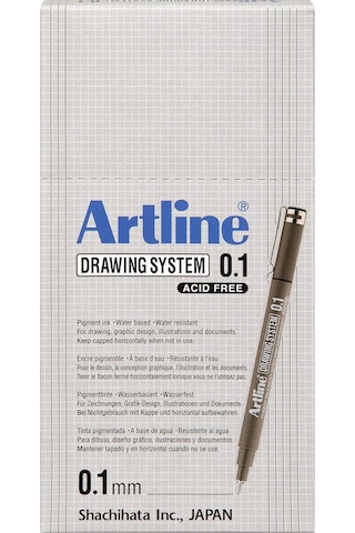 Artline Drawing System 0.1 Çizim Kalemi, 0.1 Mm, Siyah
