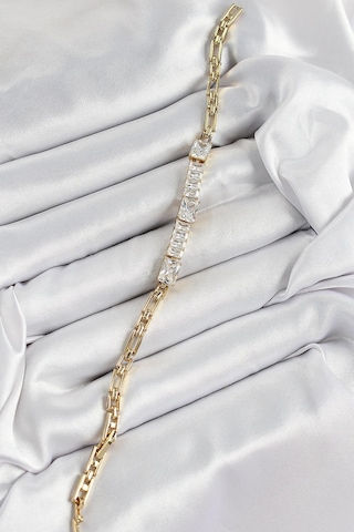 Xuping Pirinç Parçalı Su Yolu Model Gold Renk Kadın Bileklik Çok Renkli