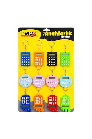 Go İthalat 12 Adet Hesap Mak. Anahtarlık Renkli Plastik Nrx-4089
