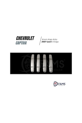 Chevrolet Captiva Krom Kapı Kolu 4 Parça 2007 Üzeri P. Çelik