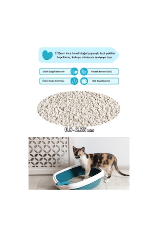 2 Adet 5lt Marsilya Sabunlu Bentonit Topaklaşan Kokusuz Kedi Kumu 5lt X 2 Adet