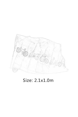 Su Geçirmez Bisiklet Koruma Örtüsü Brandası 110 x 200 CM Gri