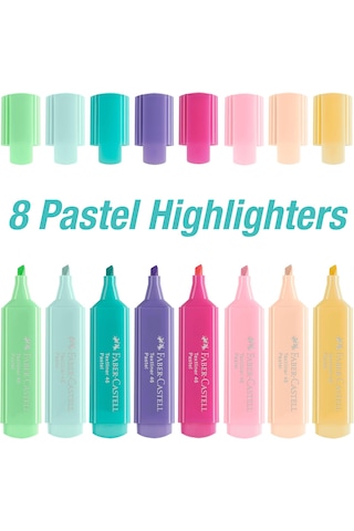 Faber-Castell Fosforlu Kalem Seti 8’li Pastel Renkler